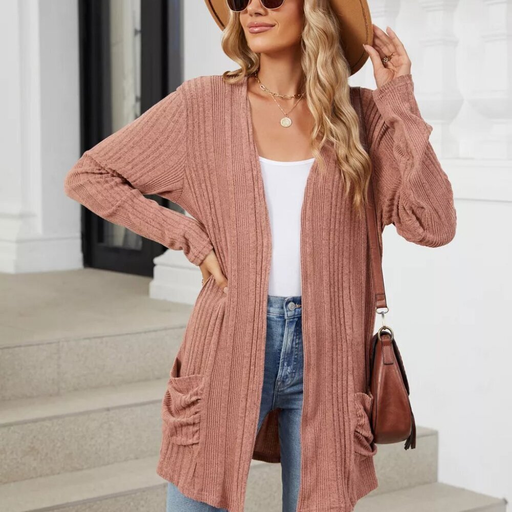 Open Front Long Cardigan